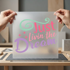 Just Livin Dream Motivational Positive Vibes Collection Good Vibes Collection Ready to Press DTF Transfer for Dtf