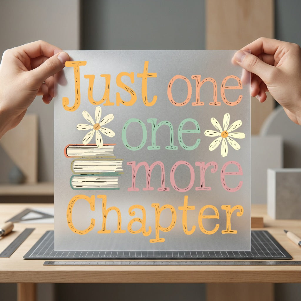 Just One More Chapter Boho Aesthetic Ready to Press DTF Transfer for Dtf