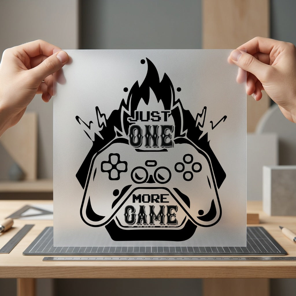 Just One More Game Funny Sarcastic Ready to Press DTF Transfer for Dtf