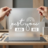 Just You Rainbow Romantic Cute & Kawaii Collection Couples Collection Ready to Press DTF Transfer for Dtf