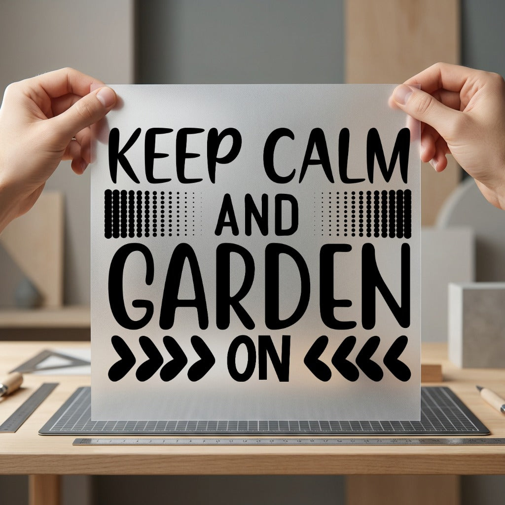 Keep Calm Garden Motivational Mom Dad Ready to Press DTF Transfer for Dtf