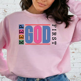 Keep God First | Bold Faith Statement Sweatshirt - Luckets.com