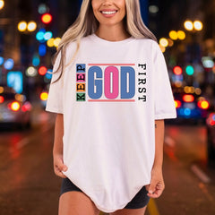 Keep God First Retro Christian Faith Ready to Press DTF Transfer for Dtf