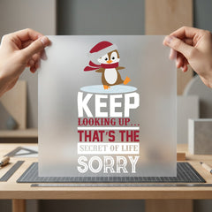 Keep Looking Penguin Motivational Christmas Winter Ready to Press DTF Transfer for Dtf