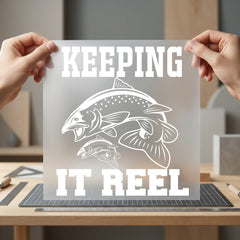 Keeping Reel Fishing Retro Dad Funny Ready to Press DTF Transfer for Dtf