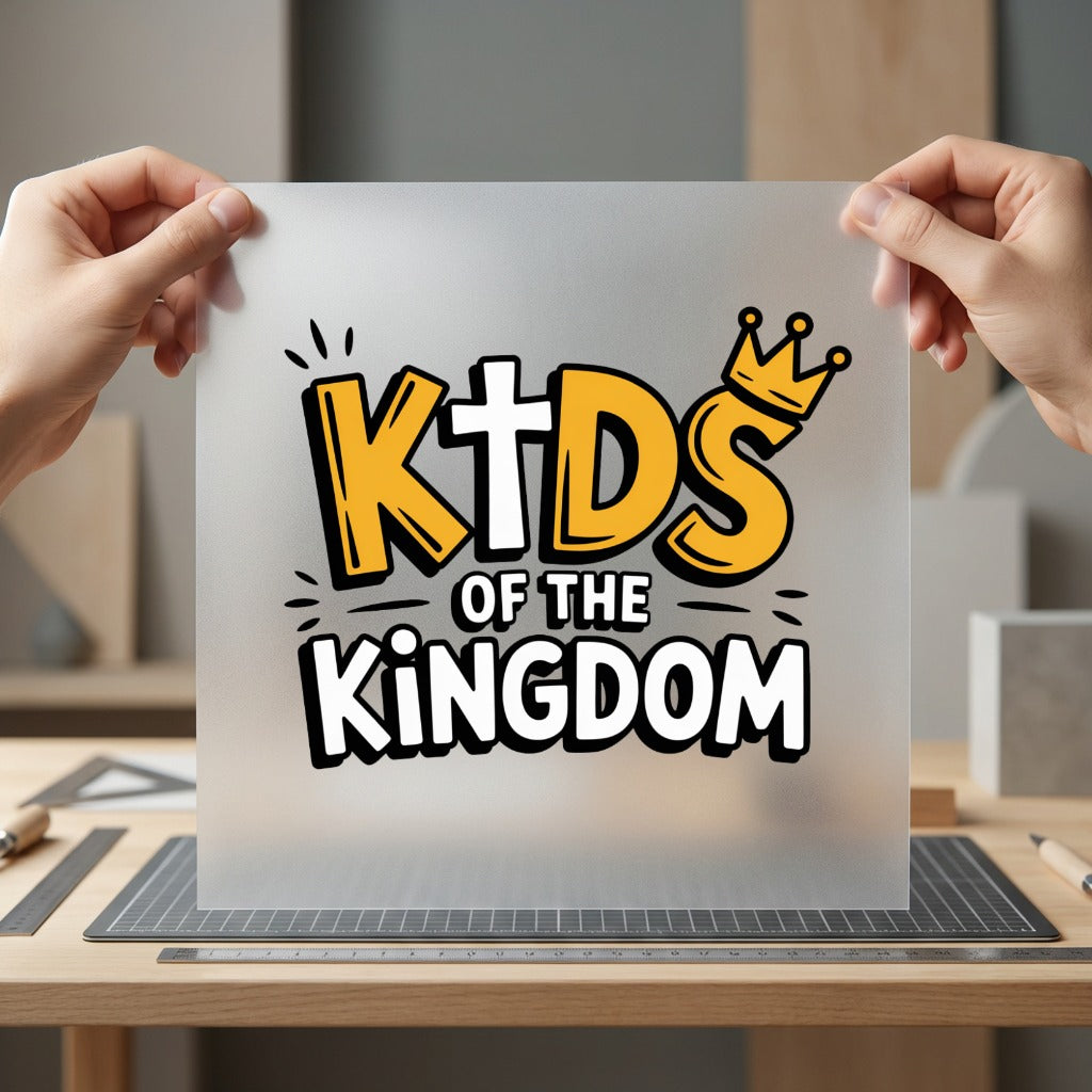 Kids Kingdom Faith-based Diy Christian Faith Ready to Press DTF Transfer for Dtf
