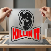 Killin Jason Mask Horror Halloween Ready to Press DTF Transfer for Dtf