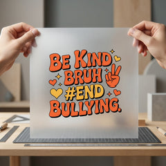 Kind Bruh Endbullying Retro Retro Ready to Press DTF Transfer for Dtf