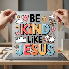 Kind Like Jesus Christian Christian Faith Ready to Press DTF Transfer for Dtf