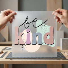 Kind Retro Aesthetic Groovy Vintage Retro Ready to Press DTF Transfer for Dtf