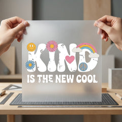 Kind Retro Hippie Diy Retro Ready to Press DTF Transfer for Dtf