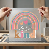 Kind Retro Rainbow Boho Retro Boho Ready to Press DTF Transfer for Dtf