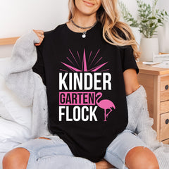 Kindergarten Flock Pink Flamingo Teacher Funny Ready to Press DTF Transfer for Dtf