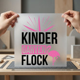 Kindergarten Flock Pink Flamingo Teacher Funny Ready to Press DTF Transfer for Dtf
