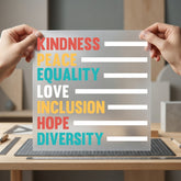 Kindness Peace Equality Love Retro Ready to Press DTF Transfer for Dtf