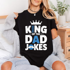 King Dad Jokes Humorous Dad Funny Ready to Press DTF Transfer for Dtf