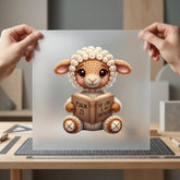Knitted Lamb Psalm Book Christian Faith Ready to Press DTF Transfer for Dtf