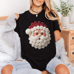 Knitted Santa Face Holiday Christmas Winter Ready to Press DTF Transfer for Dtf