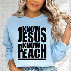 Know Jesus Know Peace | Faith Affirmation Sweatshirt - Luckets.com