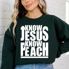 Know Jesus Know Peace | Faith Affirmation Sweatshirt - Luckets.com