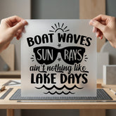 Lake Days Sun Rays Fishing Camping Ready to Press DTF Transfer for Dtf