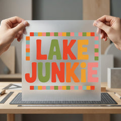 Lake Junkie Retro Fun Vintage Retro Ready to Press DTF Transfer for Dtf
