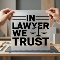 Lawyer Trust Scales Legal Funny Sarcastic Ready to Press DTF Transfer for Dtf