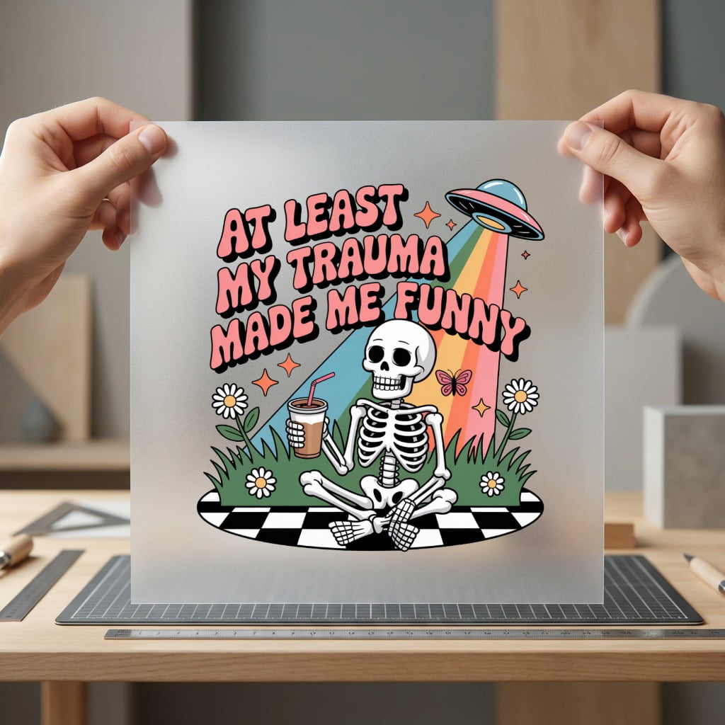 Least Trauma Made Funny Funny Retro Ready to Press DTF Transfer for Dtf
