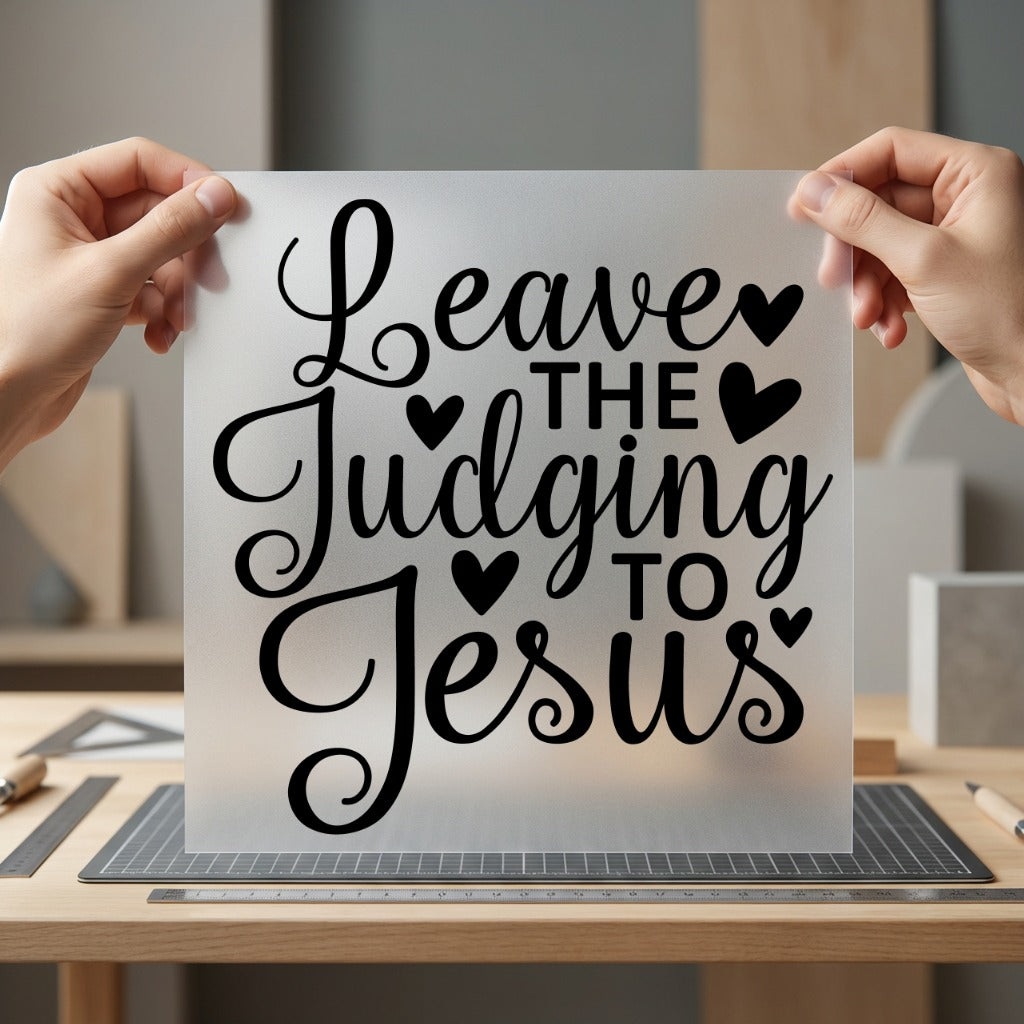 Leave Judging Jesus Faith-based Christian Faith Ready to Press DTF Transfer for Dtf