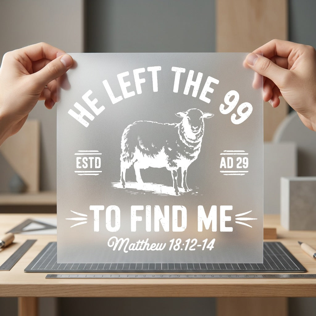 Left Sheep Christian Diy Christian Faith Ready to Press DTF Transfer for Dtf