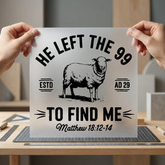 Left Sheep Christian Diy Christian Faith Ready to Press DTF Transfer for Dtf