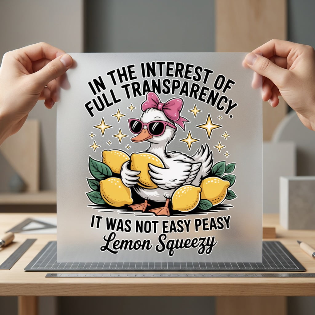 Lemon Squeezy Duck Humorous Dad Funny Ready to Press DTF Transfer for Dtf