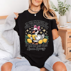 Lemon Squeezy Duck Humorous Dad Funny Ready to Press DTF Transfer for Dtf