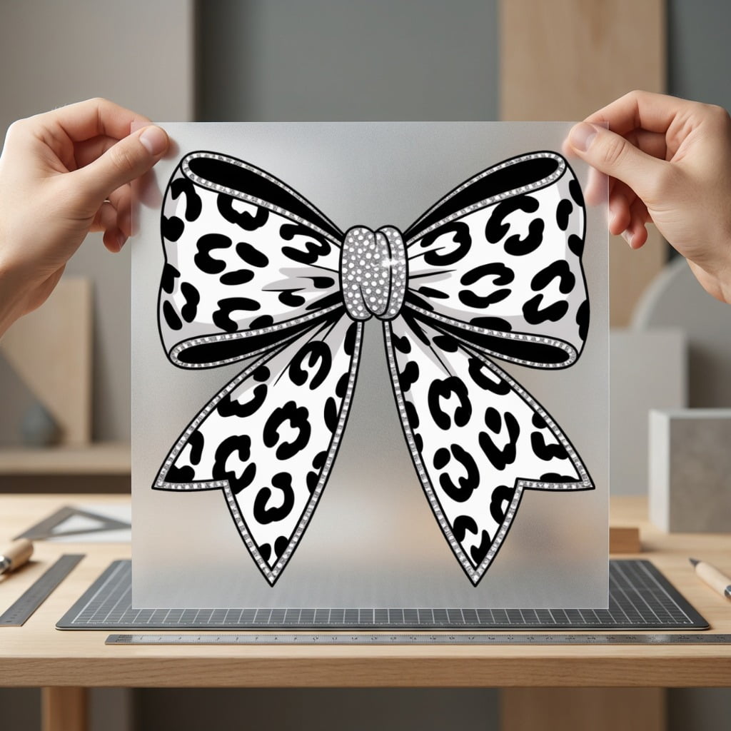 Leopard Bow Chic Diy Boho Aesthetic Ready to Press DTF Transfer for Dtf