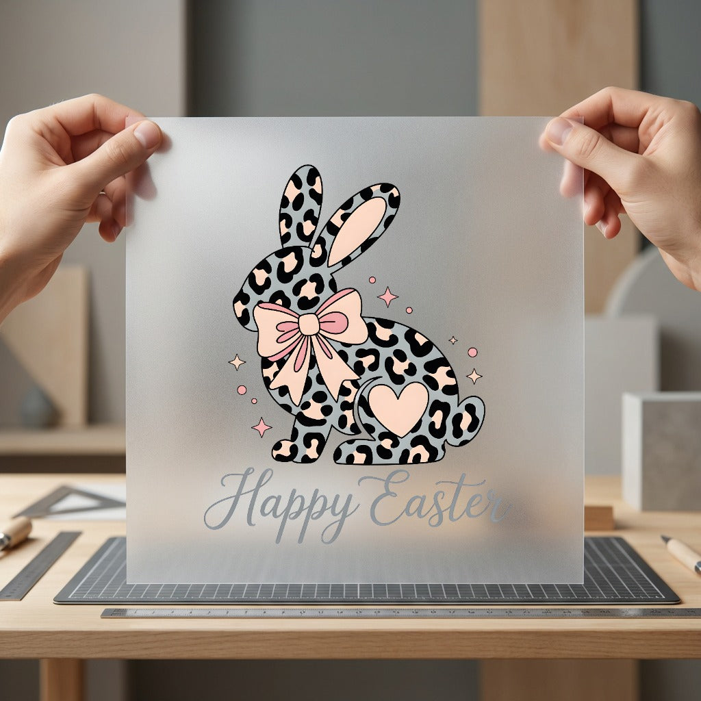 Leopard Valentine Bunny Diy Easter Aesthetic Ready to Press DTF Transfer for Dtf