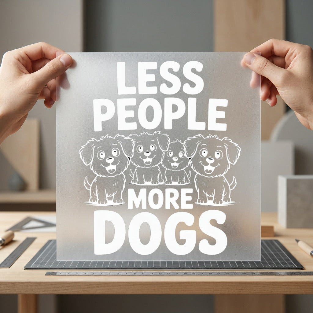Less People More Dogs Mom Dad Ready to Press DTF Transfer for Dtf
