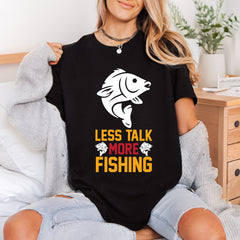 Less Talk More Fishing Dad Funny Ready to Press DTF Transfer for Dtf