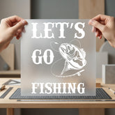 Let Fishing Bass Outdoor Dad Fishing Ready to Press DTF Transfer for Dtf