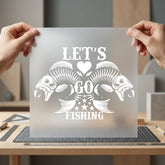 Let Fishing Skeleton Fish Dad Vintage Ready to Press DTF Transfer for Dtf