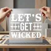Let Get Wicked Bold Halloween Vintage Ready to Press DTF Transfer for Dtf