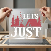 Let Just Camping Retro Camping Ready to Press DTF Transfer for Dtf