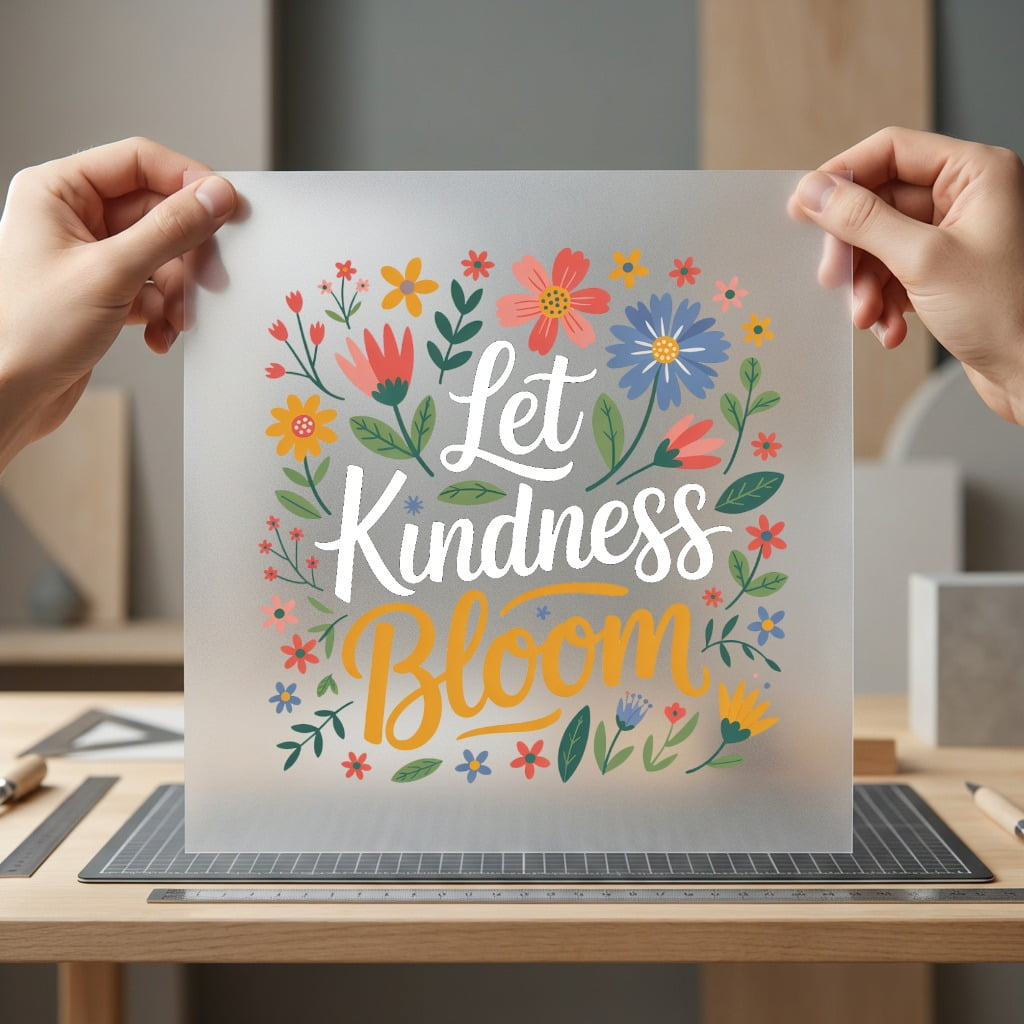 Let Kindness Bloom Floral Faith Floral Ready to Press DTF Transfer for Dtf