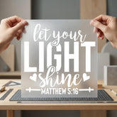 Let Light Shine Matthew Christian Faith Ready to Press DTF Transfer for Dtf