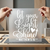 Let Light Shine Matthew Christian Faith Ready to Press DTF Transfer for Dtf