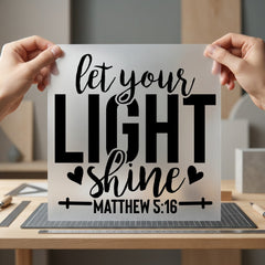 Let Light Shine Matthew Christian Faith Ready to Press DTF Transfer for Dtf