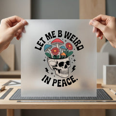 Let Weird Peace Retro Halloween Retro Ready to Press DTF Transfer for Dtf