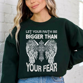 Let Your Faith Be Bigger | Cross & Wings Sweatshirt - Luckets.com
