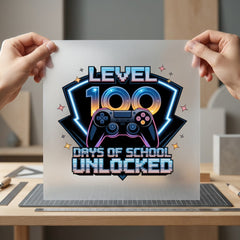 Level Gaming Retro Diy Funny Sarcastic Ready to Press DTF Transfer for Dtf