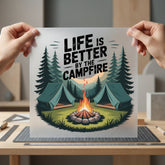 Life Better Campfire Retro Vintage Retro Ready to Press DTF Transfer for Dtf