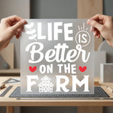 Life Better Farm Rustic Usa Country Ready to Press DTF Transfer for Dtf